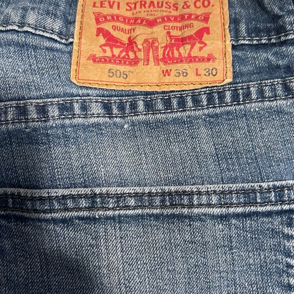 Mens LEVI STRAUSS & Co. 505 Jeans 36/30 Blue EUC - Picture 2 of 11
